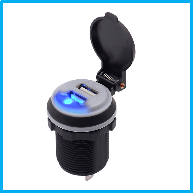 彈簧蓋款4.2A雙USB充電器